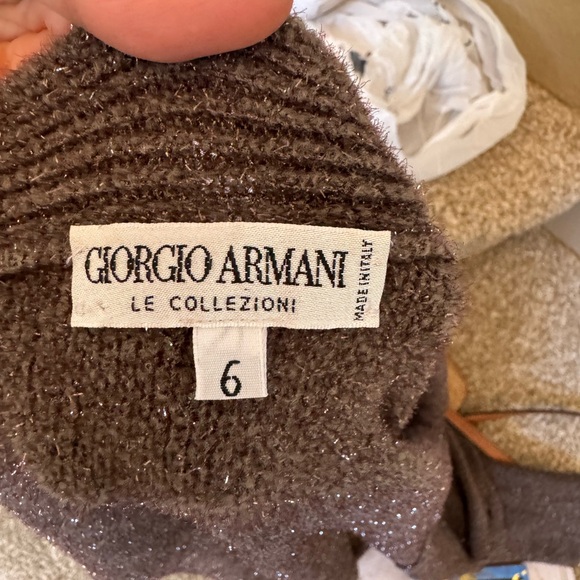 Giorgio Armani Chocolate Button-Up Cardigan - Picture 2 of 7